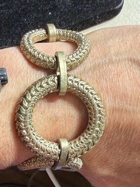 Vintage Jones New York Gold-Tone Double Ring Chain Bracelet